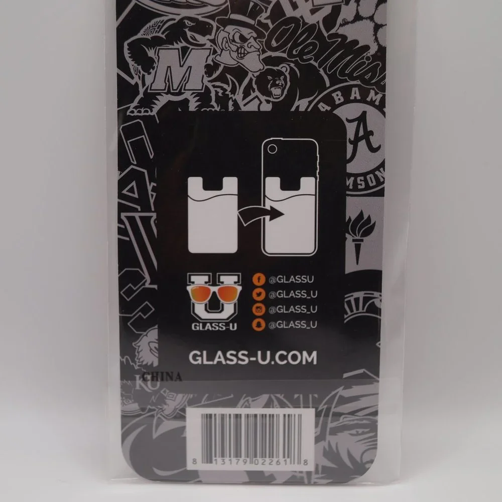 Virginia Tech Hokies Silicone Stick On Phone Wallet Card Holder